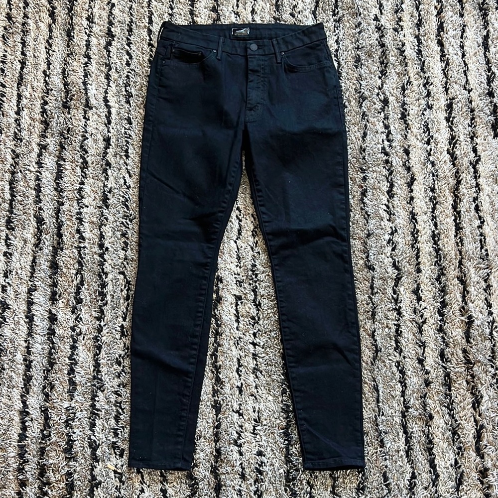 MOTHER Women's Jet Black Skinny Jeans